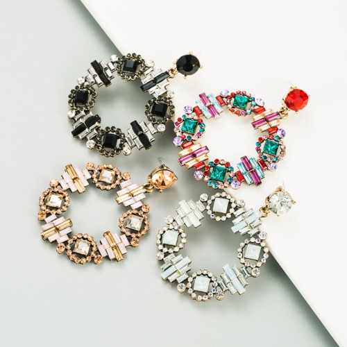 Fashion Jewelry Rhinestone Earrings For Women YWHME-761