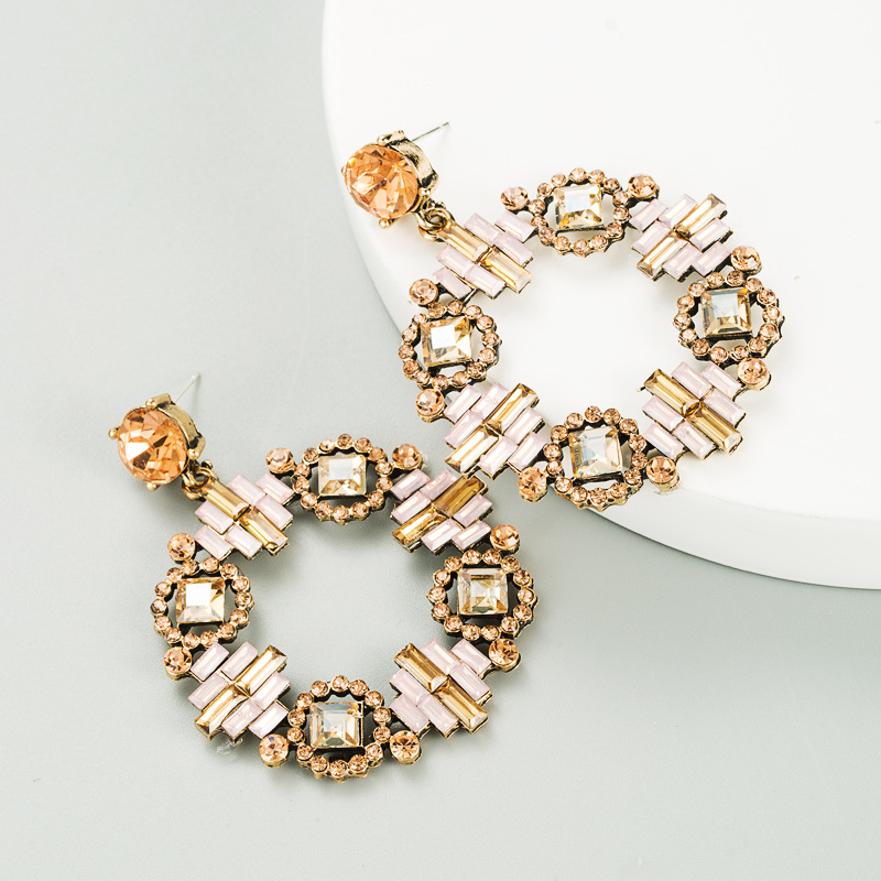 Fashion Jewelry Rhinestone Earrings For Women YWHME-761 