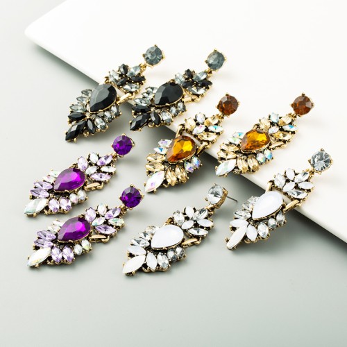 Fashion Jewelry Rhinestone Earrings For Women YWHME-762