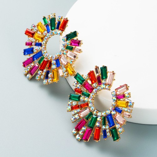 Fashion Jewelry Rhinestone Earrings For Women YWHME-763