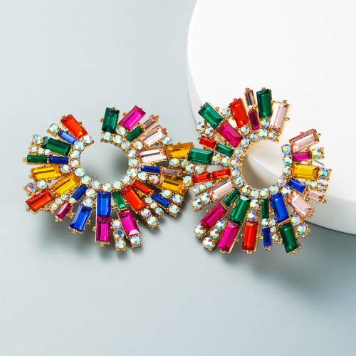 Fashion Jewelry Rhinestone Earrings For Women YWHME-763