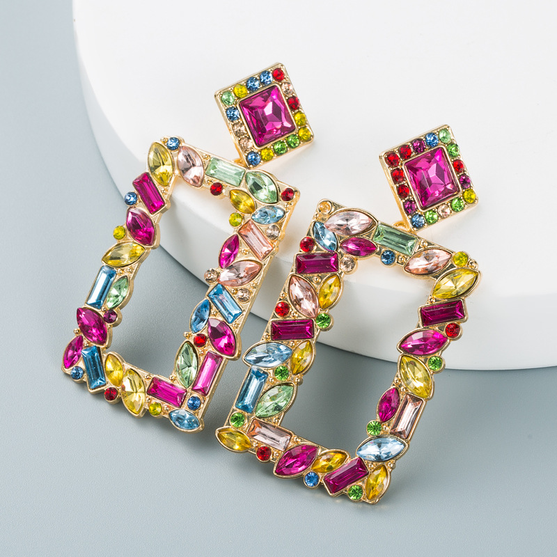 Fashion Jewelry Rhinestone Earrings For Women YWHME-784 