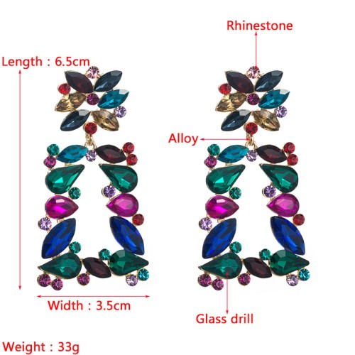 Fashion Jewelry Rhinestone Earrings For Women YWHME-786