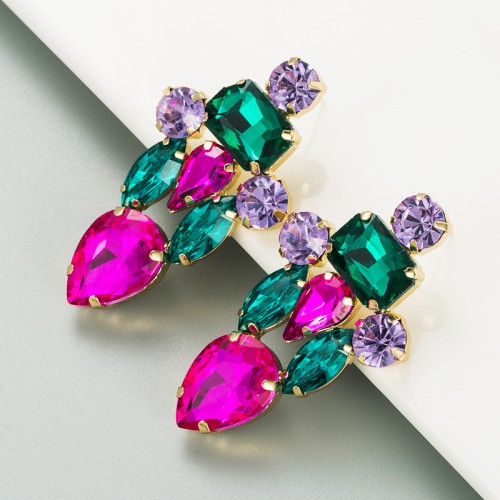 Fashion Jewelry Rhinestone Earrings For Women YWHME-788