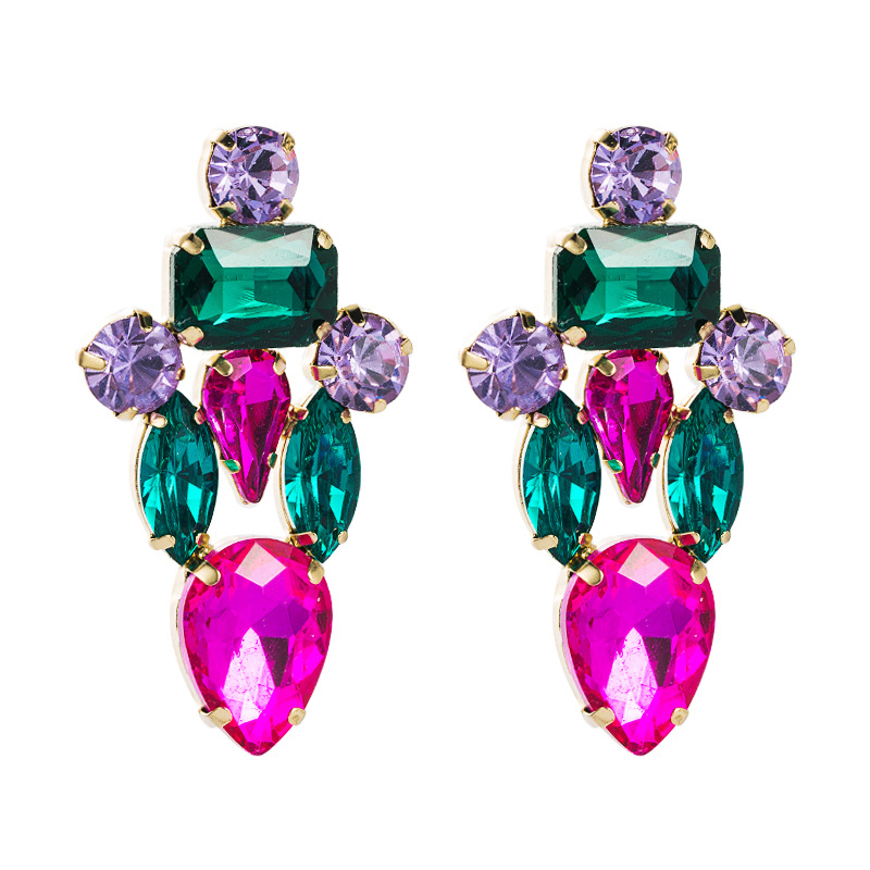 Fashion Jewelry Rhinestone Earrings For Women YWHME-788 