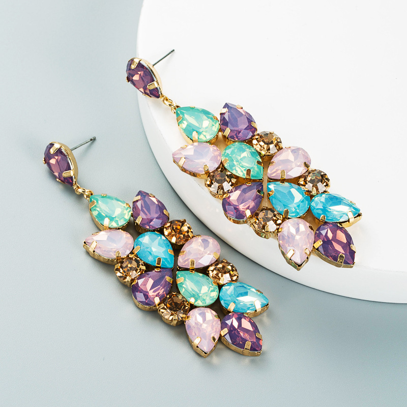 Fashion Jewelry Rhinestone Earrings For Women YWHME-789 