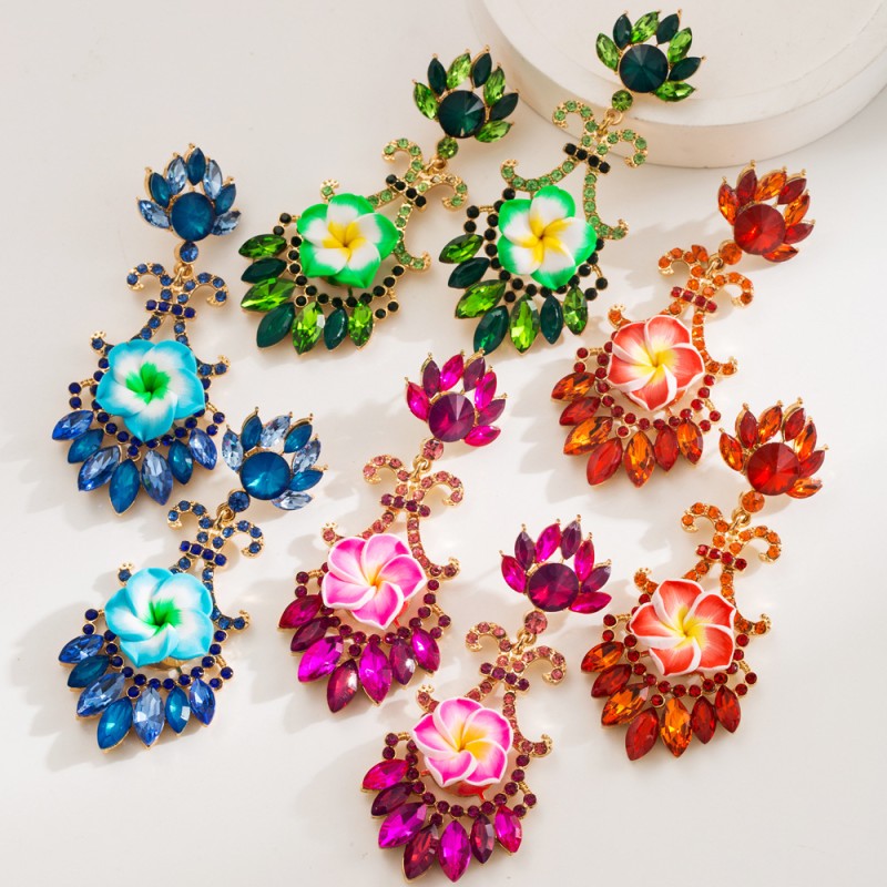 Fashion Jewelry Rhinestone Earrings For Women YWHME-790