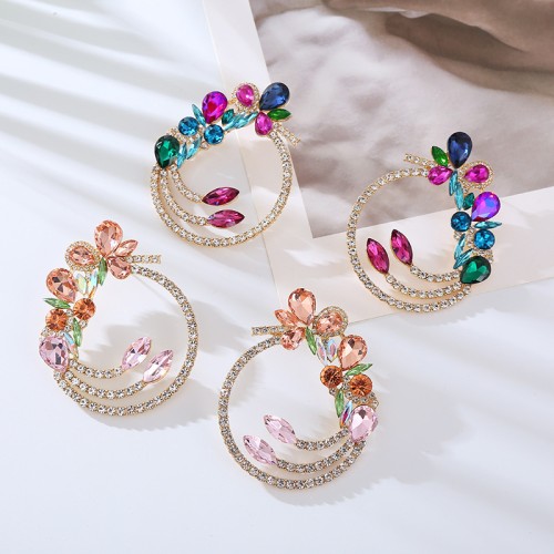 Fashion Jewelry Rhinestone Earrings For Women YWHME-802