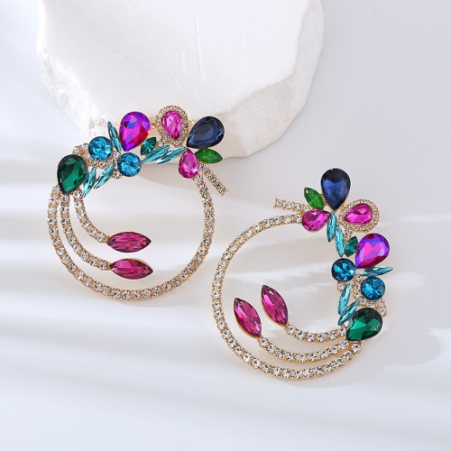 Fashion Jewelry Rhinestone Earrings For Women YWHME-802