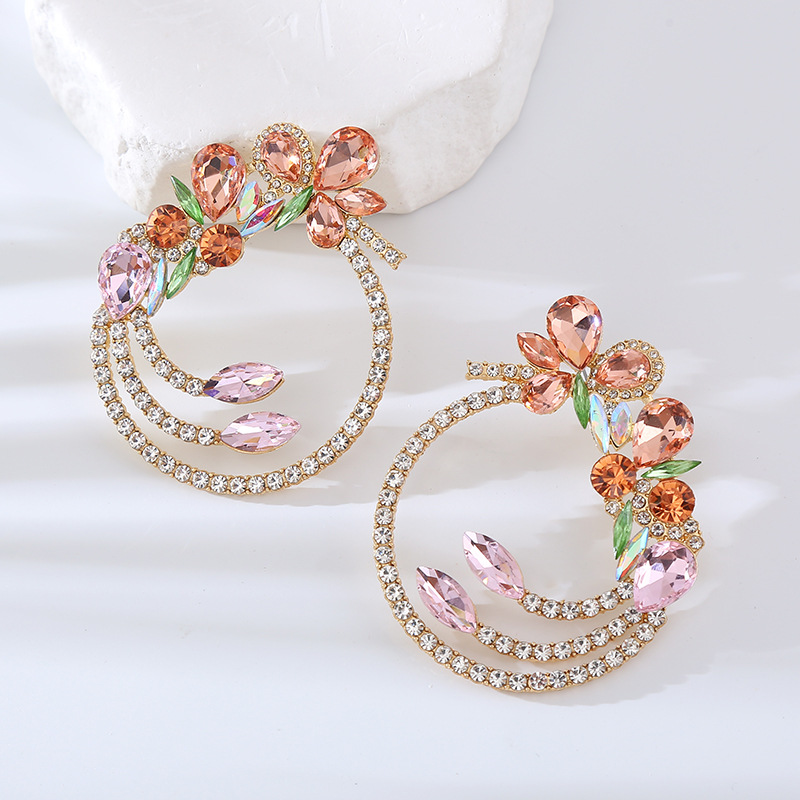 Fashion Jewelry Rhinestone Earrings For Women YWHME-802 