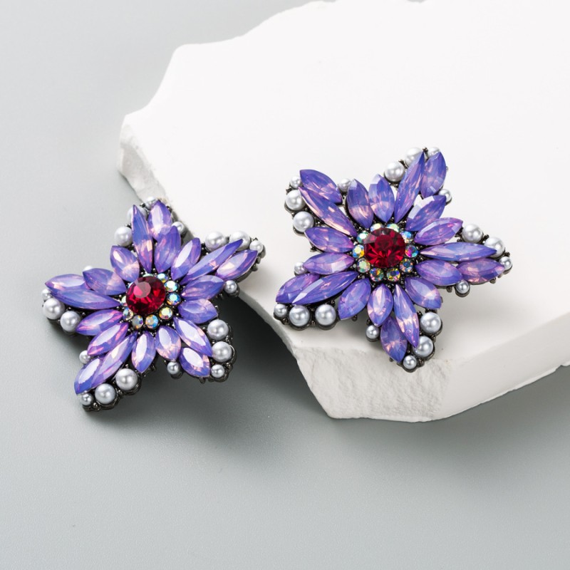 Fashion Jewelry Rhinestone Earrings For Women YWHME-807 