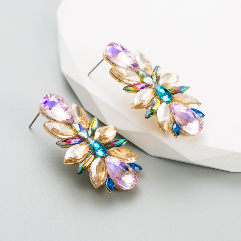 Fashion Jewelry Rhinestone Earrings For Women YWHME-810 