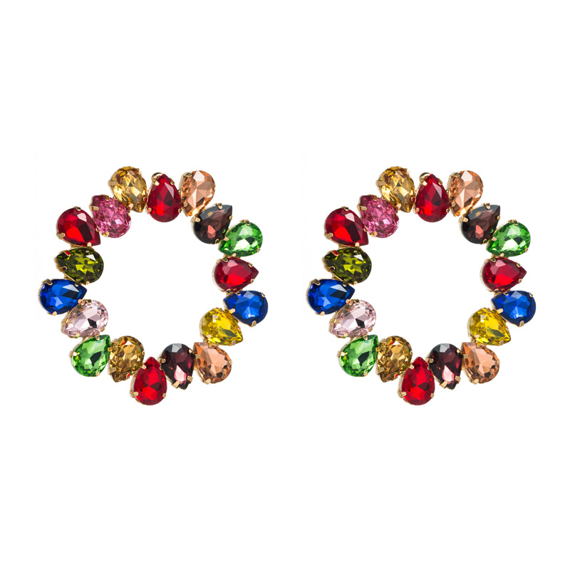 Fashion Jewelry Rhinestone Earrings For Women YWHME-813 