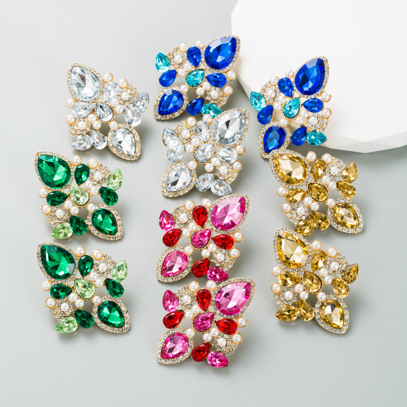 Fashion Jewelry Rhinestone Earrings For Women YWHME-817 