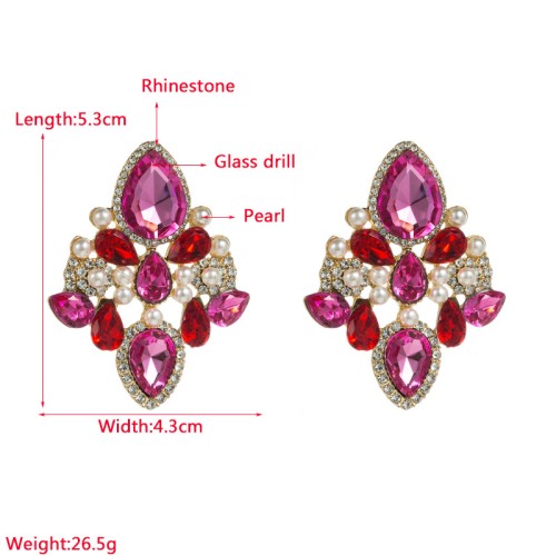 Fashion Jewelry Rhinestone Earrings For Women YWHME-817