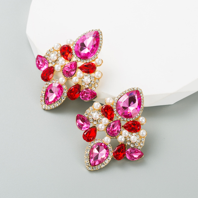 Fashion Jewelry Rhinestone Earrings For Women YWHME-817 