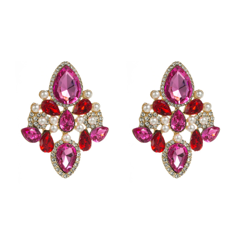 Fashion Jewelry Rhinestone Earrings For Women YWHME-817 