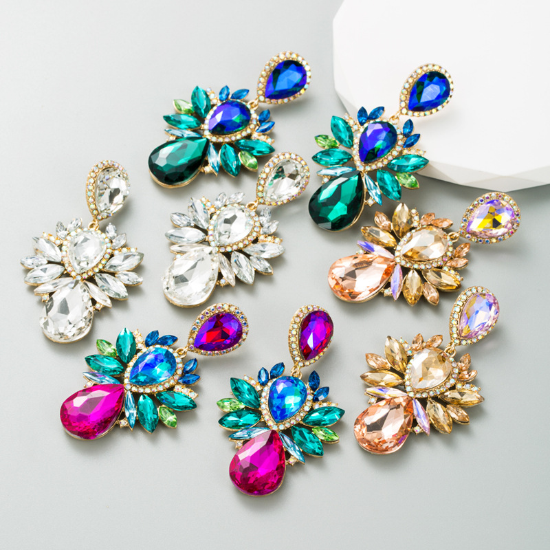 Fashion Jewelry Rhinestone Earrings For Women YWHME-818