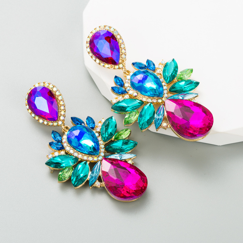 Fashion Jewelry Rhinestone Earrings For Women YWHME-818 