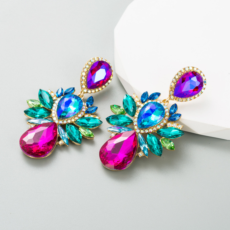 Fashion Jewelry Rhinestone Earrings For Women YWHME-818 