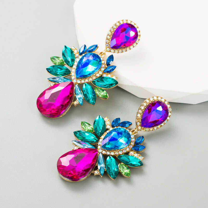 Fashion Jewelry Rhinestone Earrings For Women YWHME-818 