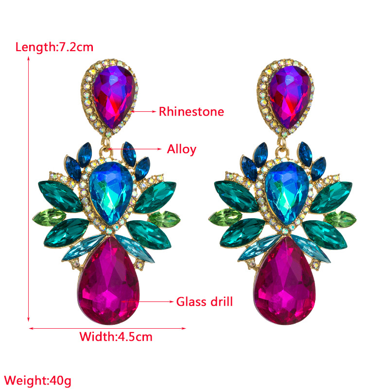 Fashion Jewelry Rhinestone Earrings For Women YWHME-818 