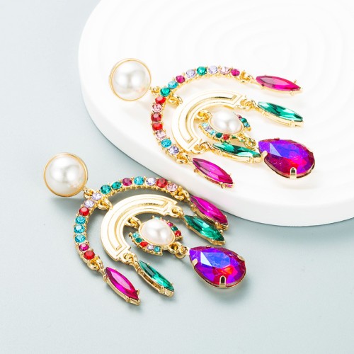 Fashion Jewelry Rhinestone Earrings For Women YWHME-821