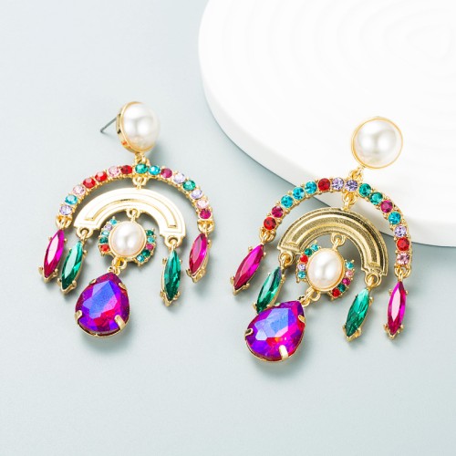 Fashion Jewelry Rhinestone Earrings For Women YWHME-821