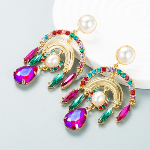 Fashion Jewelry Rhinestone Earrings For Women YWHME-821