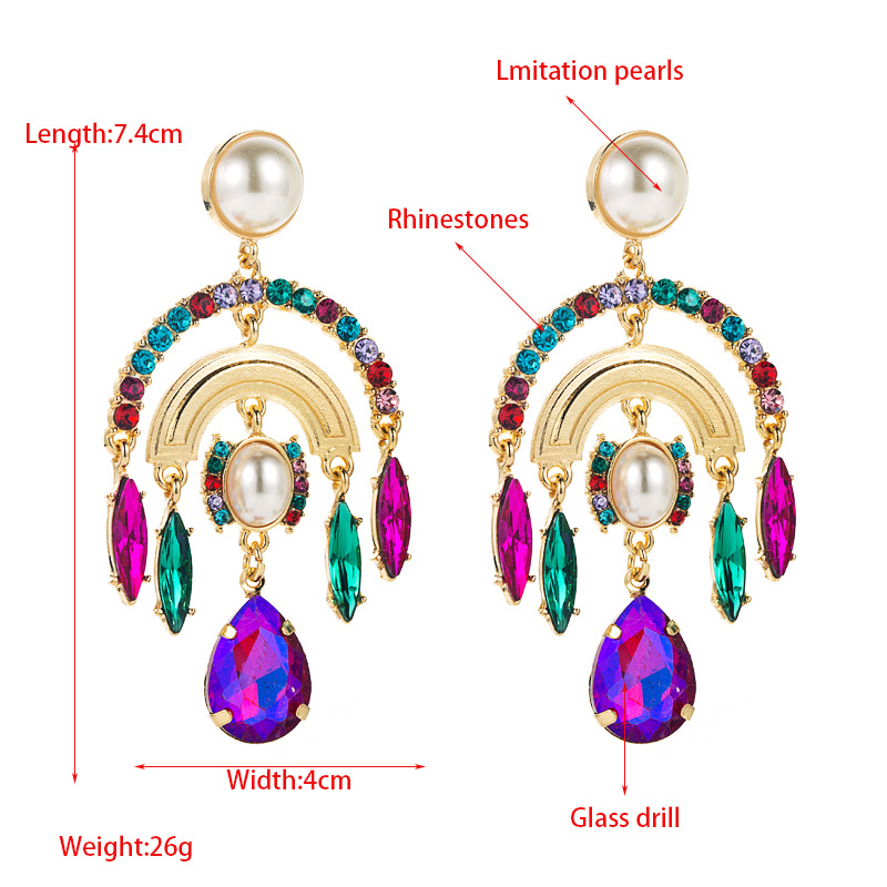 Fashion Jewelry Rhinestone Earrings For Women YWHME-821 