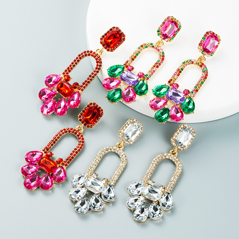 Fashion Jewelry Rhinestone Earrings For Women YWHME-827