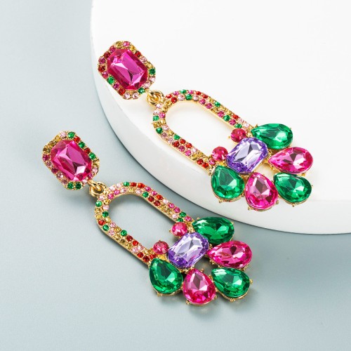 Fashion Jewelry Rhinestone Earrings For Women YWHME-827