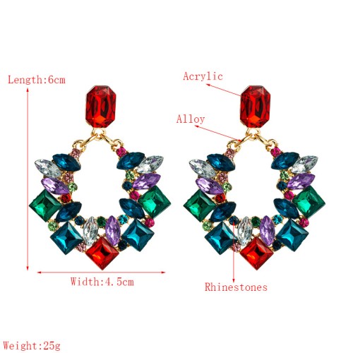 Fashion Jewelry Rhinestone Earrings For Women YWHME-829