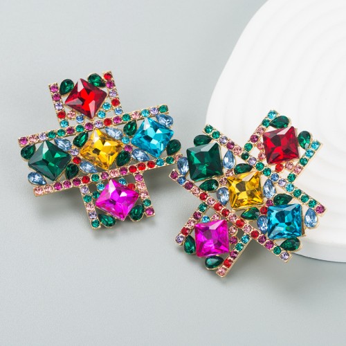 Fashion Jewelry Rhinestone Earrings For Women YWHME-831