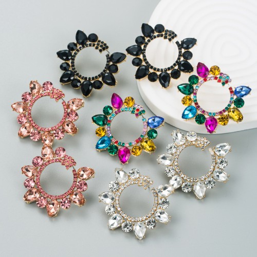 Fashion Jewelry Rhinestone Earrings For Women YWHME-835