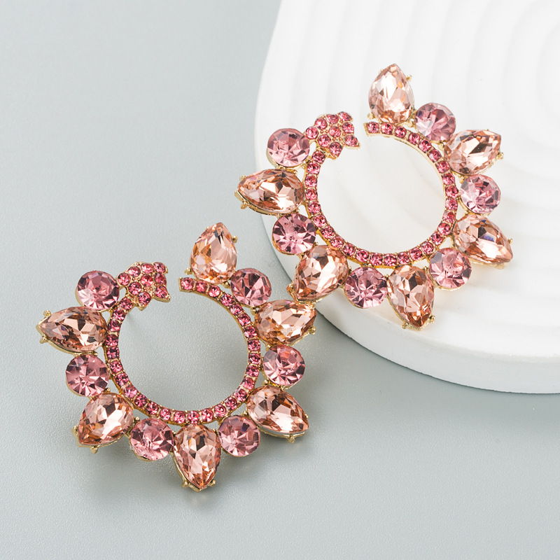 Fashion Jewelry Rhinestone Earrings For Women YWHME-835 