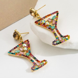 Fashion Jewelry Rhinestone Earrings For Women YWHME-838 