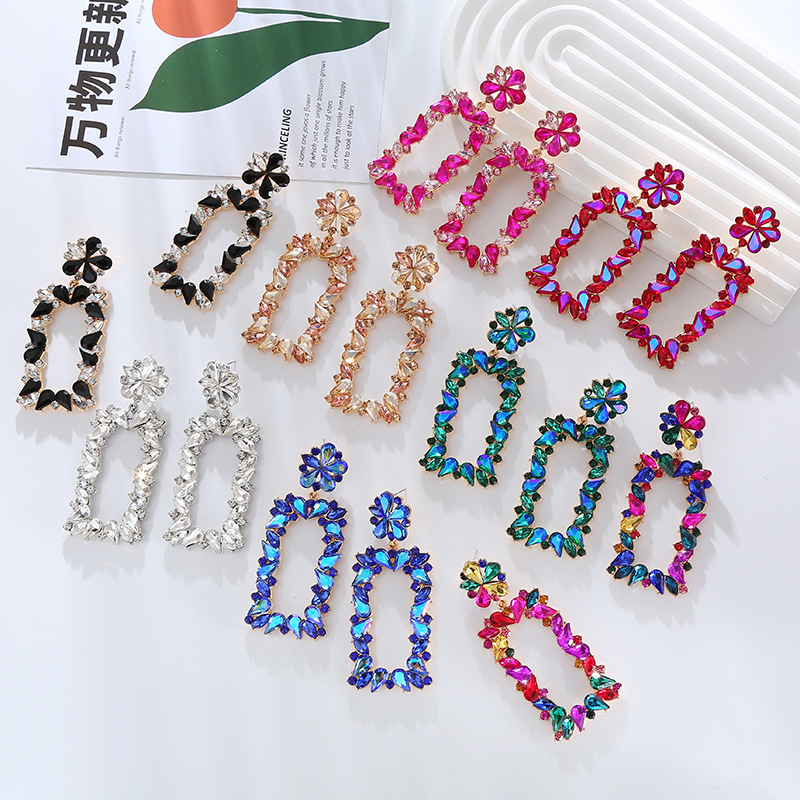 Fashion Jewelry Rhinestone Earrings For Women YWHME-842