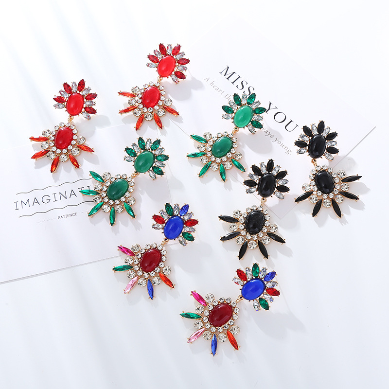 Fashion Jewelry Rhinestone Earrings For Women YWHME-847