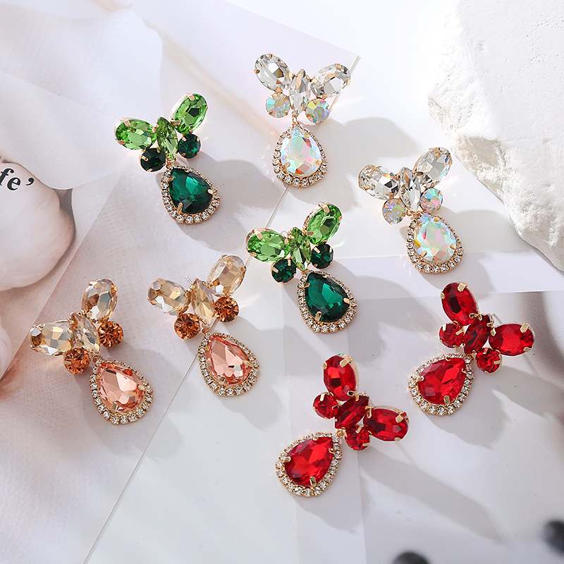 Fashion Jewelry Rhinestone Earrings For Women YWHME-854