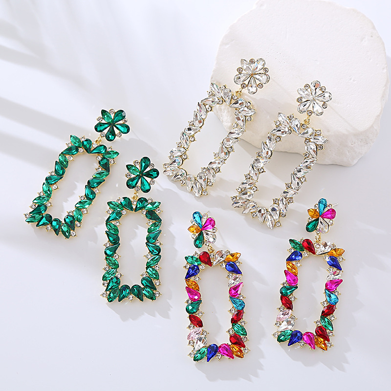 Fashion Jewelry Rhinestone Earrings For Women YWHME-858 