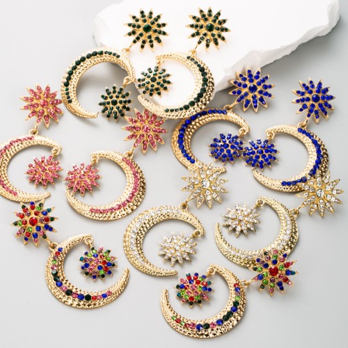 Fashion Jewelry Rhinestone Earrings For Women YWHME-869