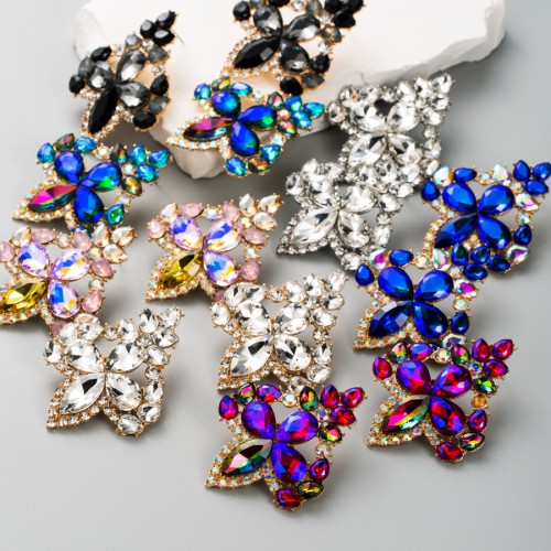 Fashion Jewelry Rhinestone Earrings For Women YWHME-872