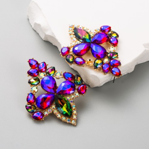 Fashion Jewelry Rhinestone Earrings For Women YWHME-872