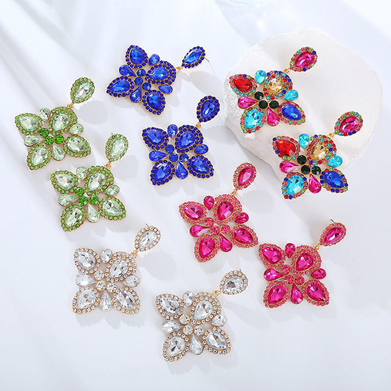 Fashion Jewelry Rhinestone Earrings For Women YWHME-877