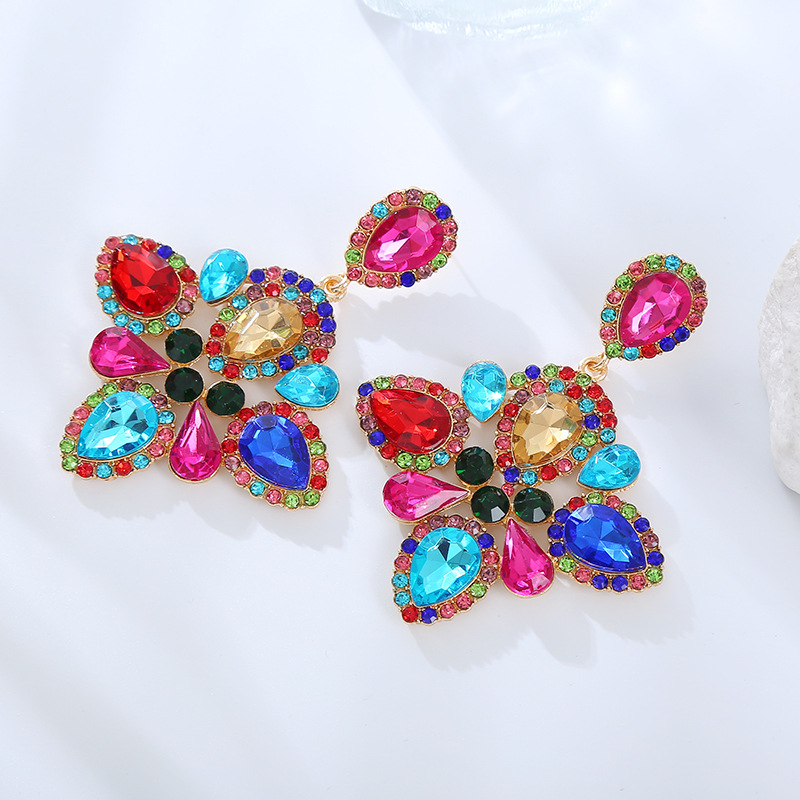 Fashion Jewelry Rhinestone Earrings For Women YWHME-877 