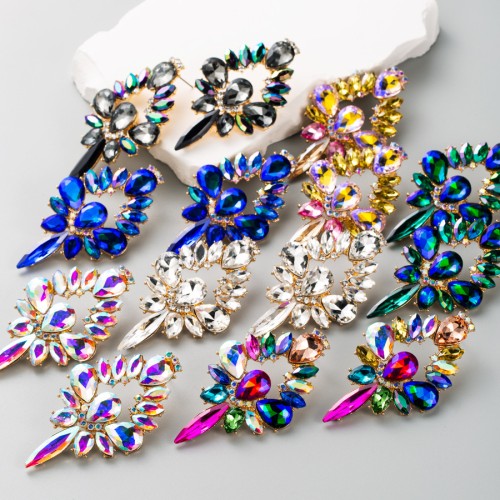 Fashion Jewelry Rhinestone Earrings For Women YWHME-878