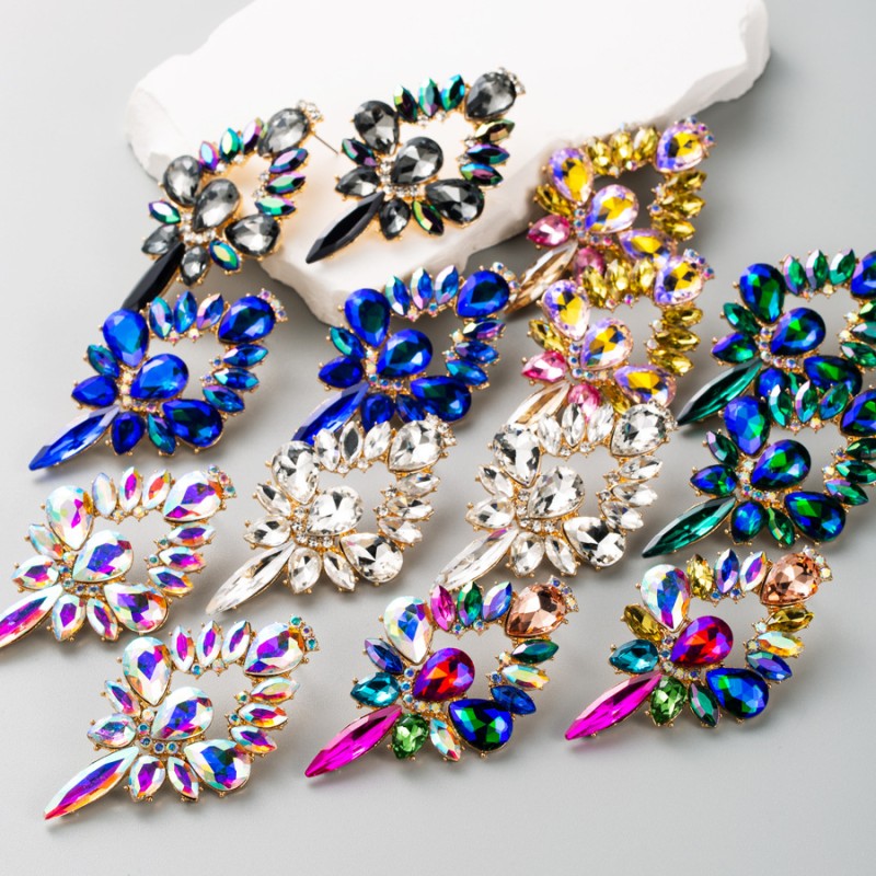 Fashion Jewelry Rhinestone Earrings For Women YWHME-878 