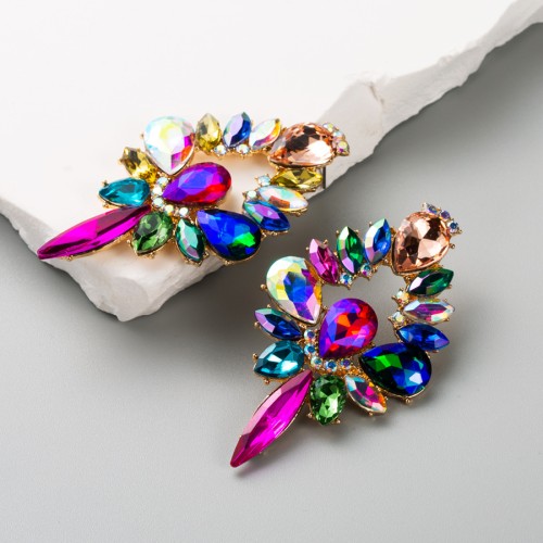 Fashion Jewelry Rhinestone Earrings For Women YWHME-878