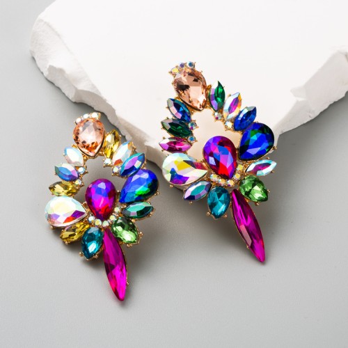 Fashion Jewelry Rhinestone Earrings For Women YWHME-878